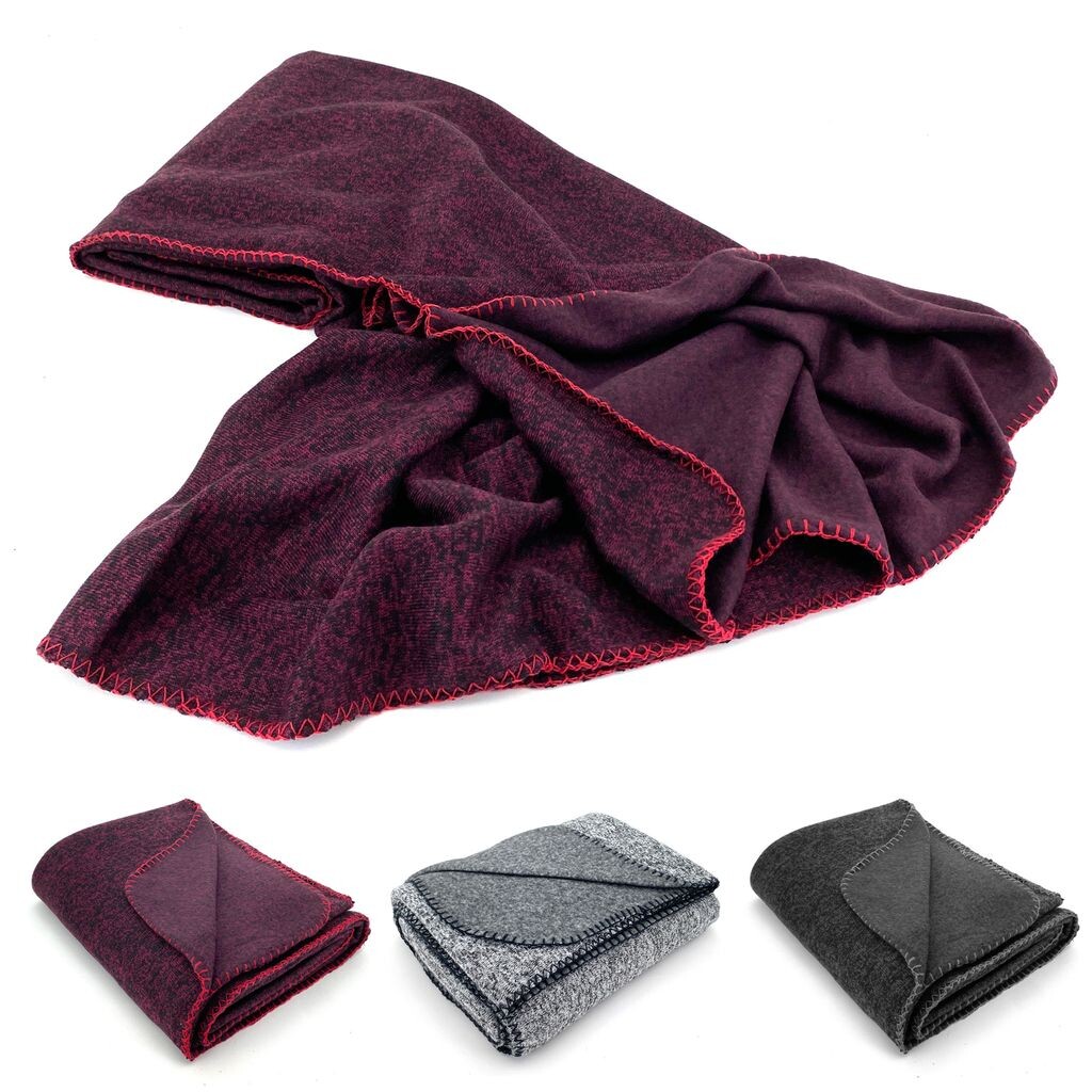 

Высококачественное вязаное одеяло heimtexland , одеяло для дивана, супермягкий флис, 150 x 200 см, приятное одеяло, тип 854, пестрый винно-красный