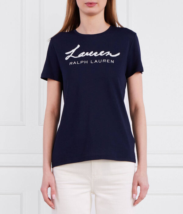 

Футболка katlin-короткий рукав-футболка Slim fit Lauren Ralph Lauren, синий