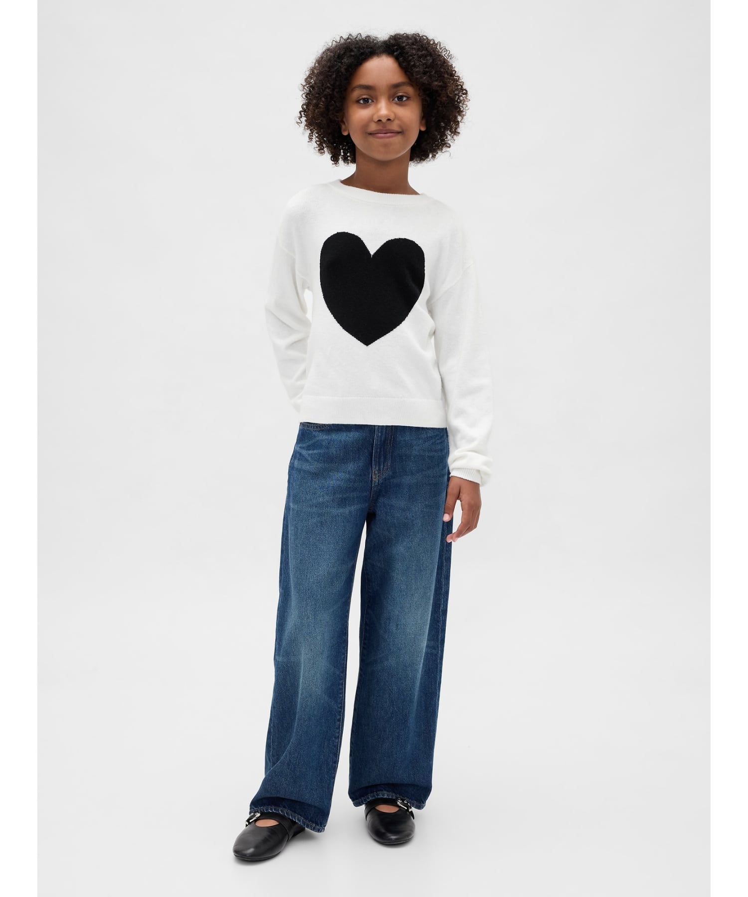 Свитер с круглым вырезом из ткани CashSoft Cashmere Touch с интарсией GAP, PLACEMENT_HEART — фото 2