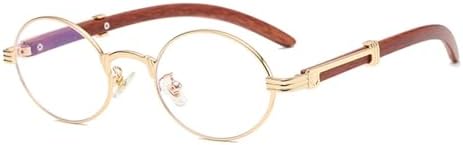 

Ретро-стиль, металлические солнцезащитные очки для женщин, круглые, мужские, золотистые, в маленькой оправе, овальные, с защитой от УФ-излучения UV400 MTZJH, Gold With Clear