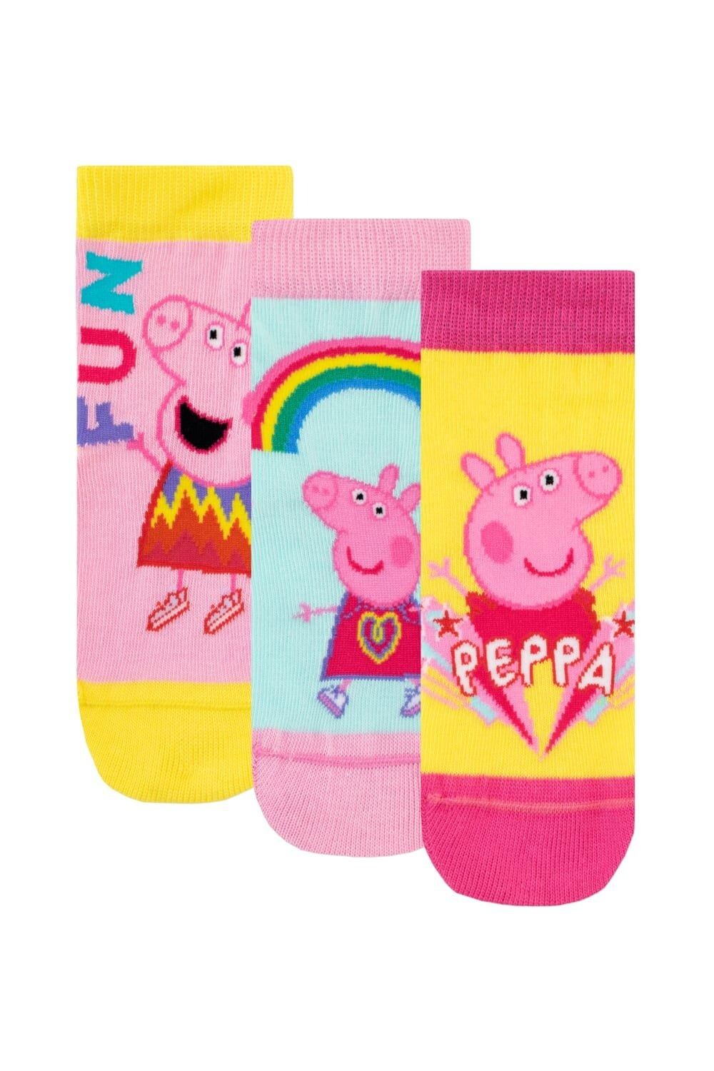 

Набор носков Rainbow Fun, 3 шт. Peppa Pig, розовый