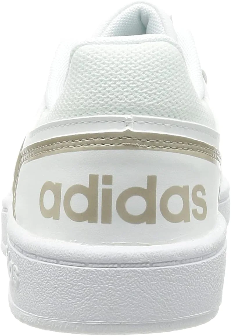 Детские баскетбольные кроссовки Adidas Unisex Kid's Hoops 2.0 K для фитнеса, белый/серый — фото 3