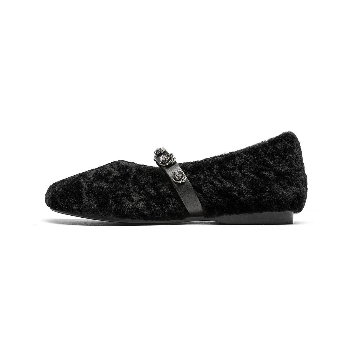 Туфли Мэри Джейн на плоской подошве женские GOLDLION, Black