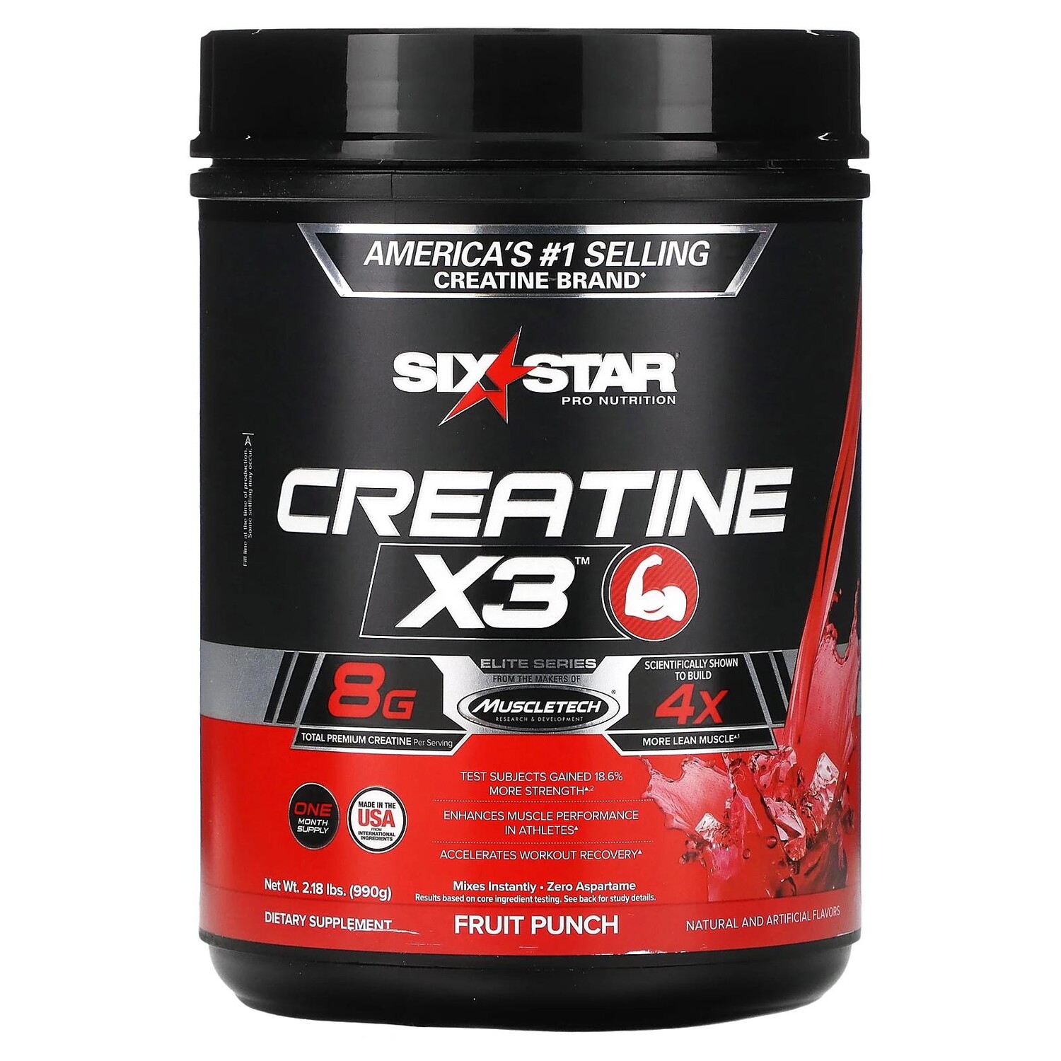 

SIXSTAR Creatine X3 фруктовый пунш 990 г (2,18 фунта)