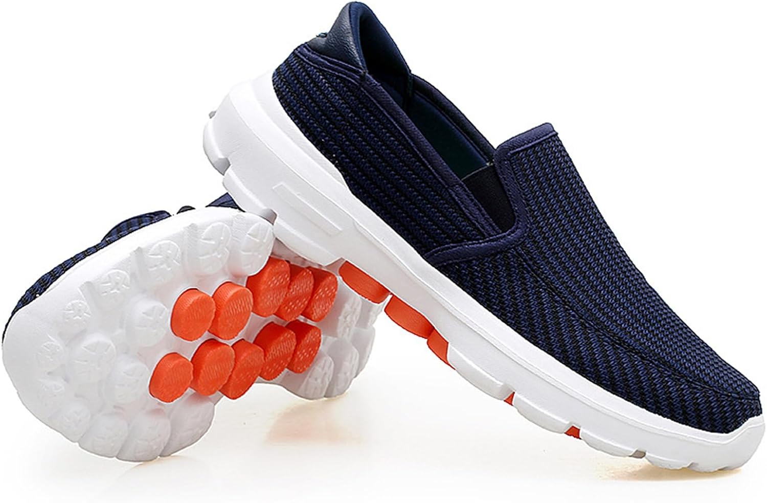 

Мужские кроссовки EFTCAL на сетке, с легкой дышащей верхней частью, удобные для ходьбы, повседневные модные лоферы, комфортная спортивная обувь для бега, синий