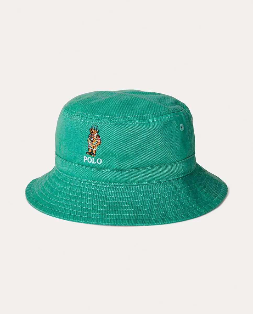 

Детская панама для мальчика в стиле рыболова Polo Bear Polo Ralph Lauren, бирюзовый