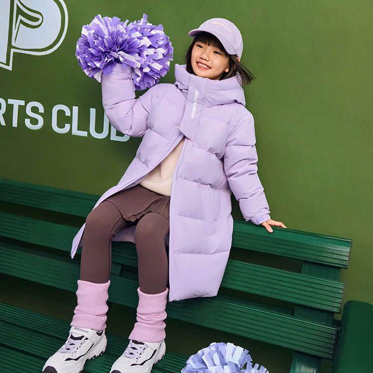 Детская пуховая куртка Grade School Skechers, фиолетовый — фото 4