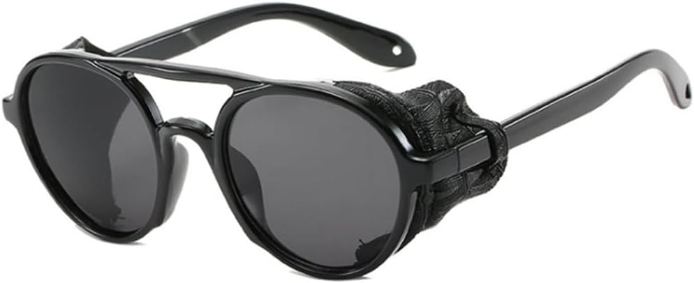 

Мужские солнцезащитные очки в стиле стимпанк, круглые солнцезащитные очки в стиле панк для мужчин, винтажные солнцезащитные очки для женщин, защита от ультрафиолета UV400 HDUBFY, 1