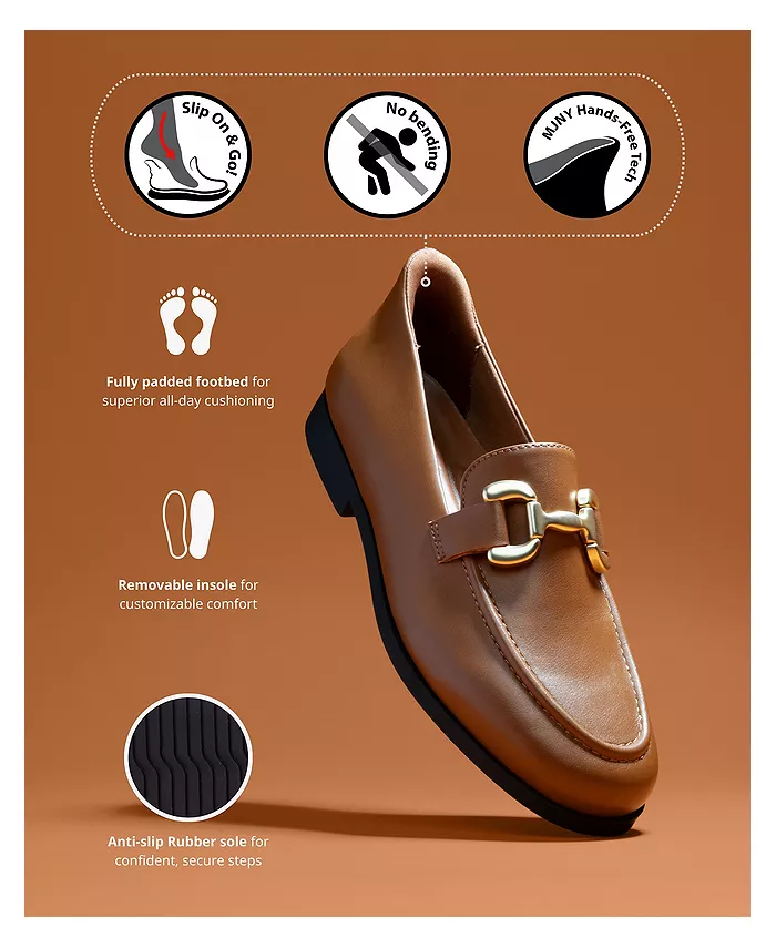 Женские лоферы Avery Street с технологией Hands-Free Slip On Marc Joseph New York, коричневый — фото 2