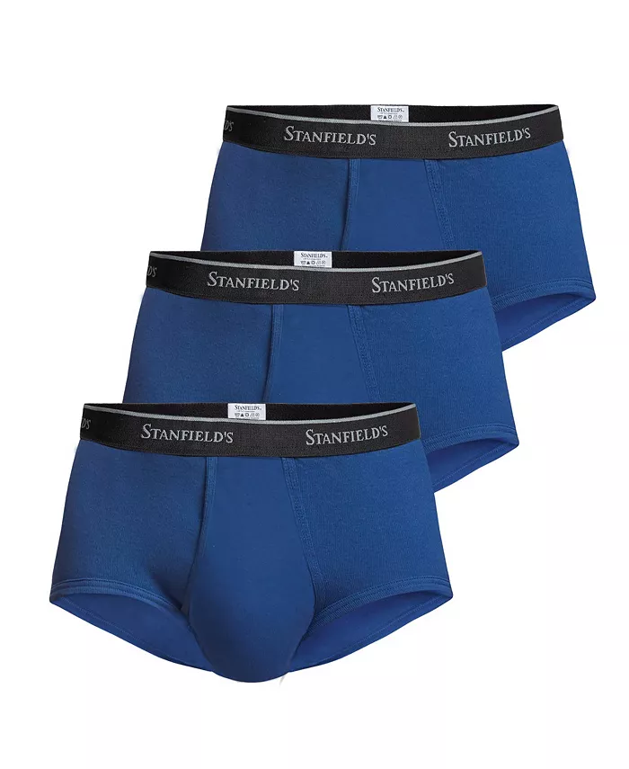 

Премиальные мужские трусы из хлопка, 3 штуки Stanfield's, синий