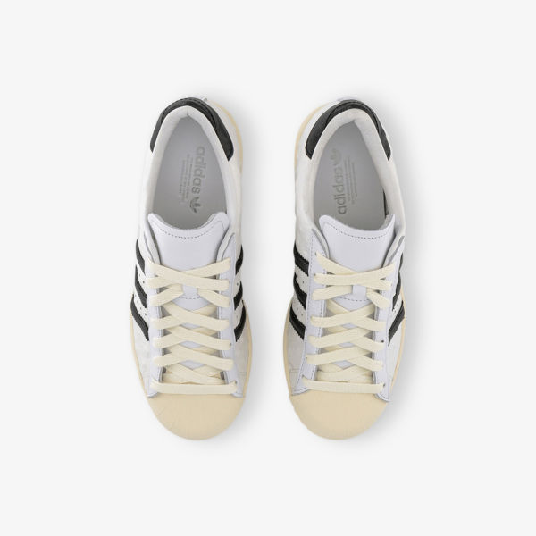 Кроссовки кожаные Adidas Superstar Vintage с принтом логотипа, черный — фото 2