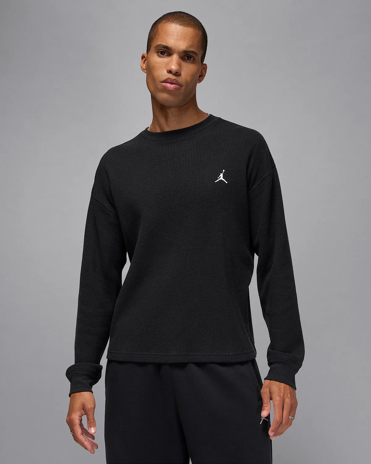 Мужская фланелевая рубашка с длинным рукавом Jordan Flight Mountainside, Black/White