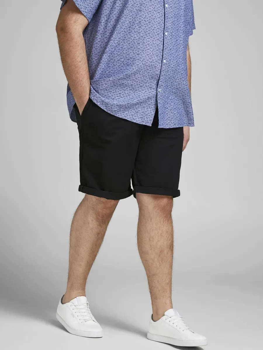 

Шорты-чиносы Jack & Jones PlusSize "JPSTBOWIE JJSHORTS SOLID SA SN PLS", черный