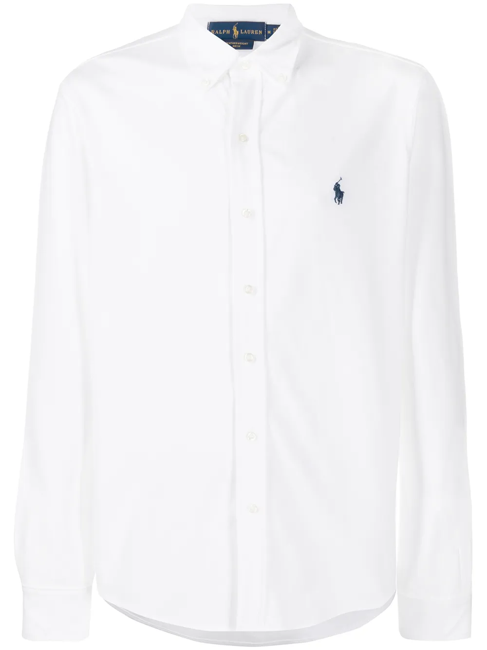 

Рубашка с вышитым логотипом POLO RALPH LAUREN, белый
