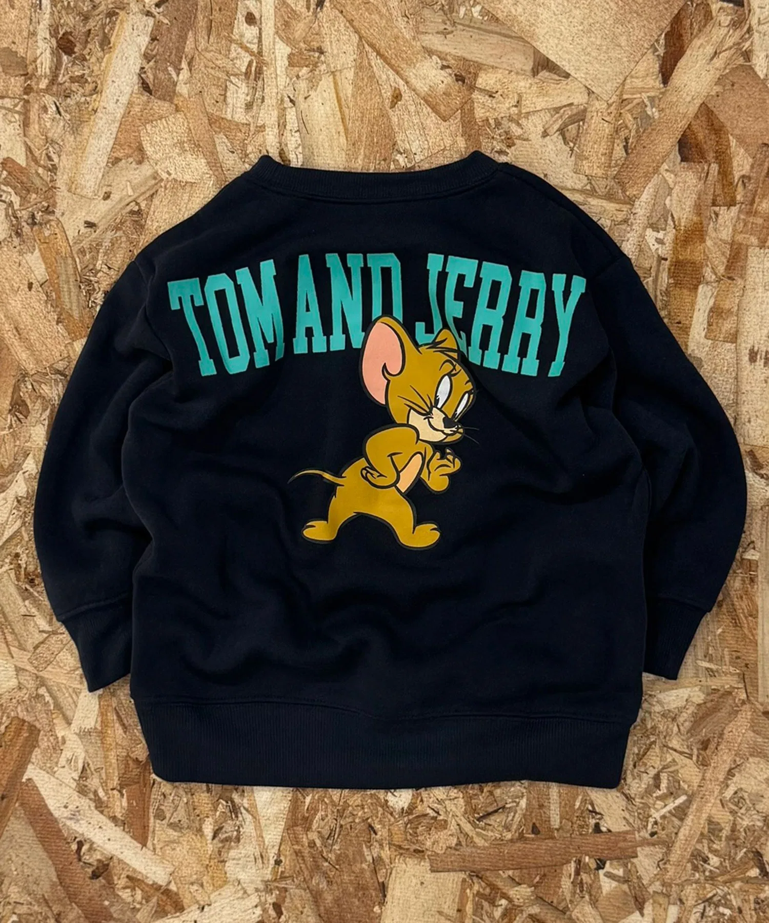 【TOM&JERRY】 Мягкая подкладка из хлопка, не образует катышков, принт на спине, БОЛЬШАЯ толстовка