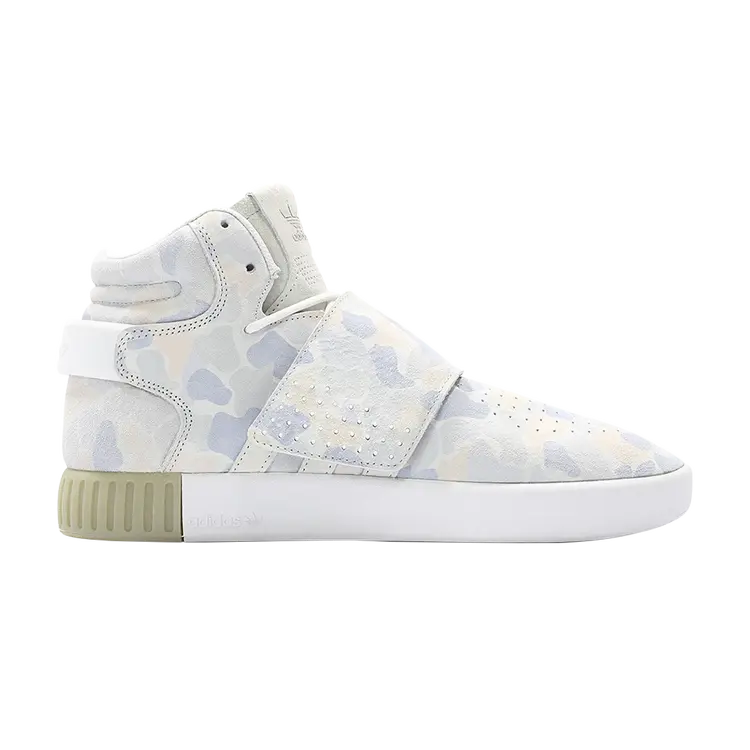 

Кроссовки Adidas Tubular Invader Strap 'White Camo', белый, Серый, Кроссовки Adidas Tubular Invader Strap 'White Camo', белый