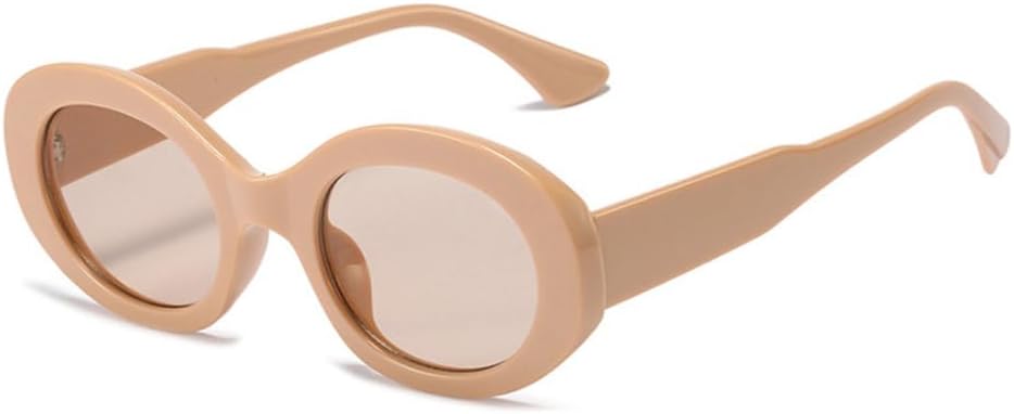 

Солнцезащитные очки LVTFCO Retro Oval для женщин, голубые, модные, с защитой от УФ-излучения UV400, для мужчин в стиле панк, круглые солнцезащитные очки, Khaki Champagne