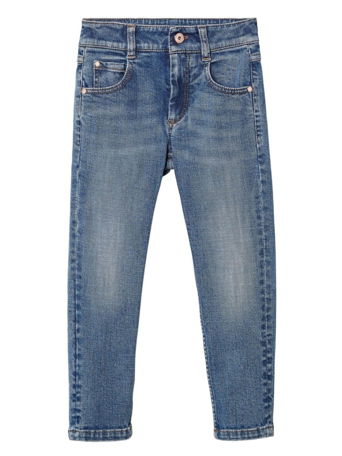 

Brunello Cucinelli Kids узкие джинсы Comfort средней посадки, синий