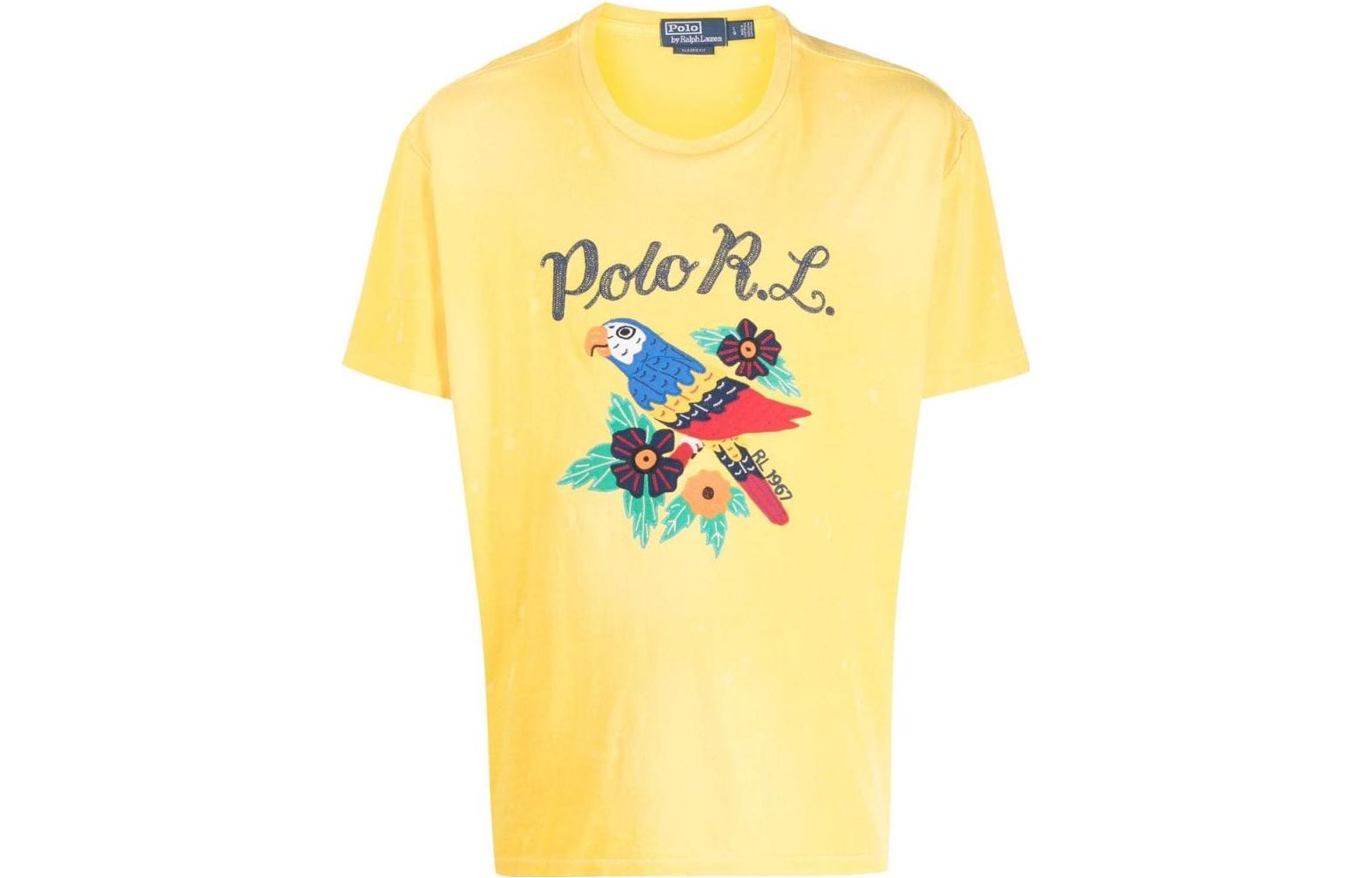 Футболка поло Ralph Lauren мужская желтая SS23 — фото 2