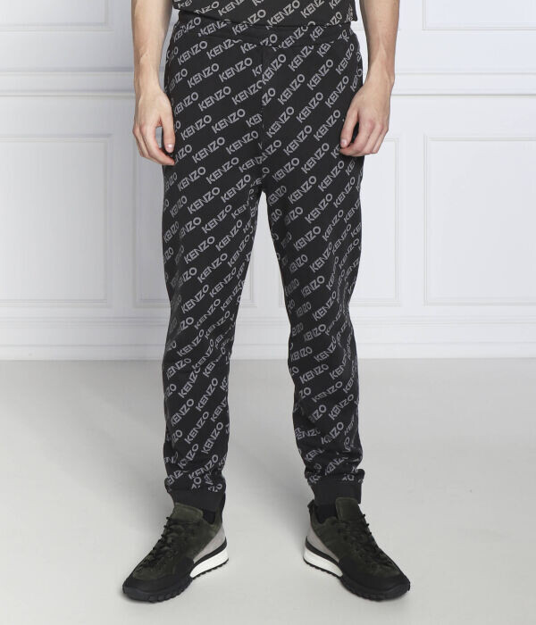 

Брюки спортивные Kenzo Regular Fit с монограммой, черный