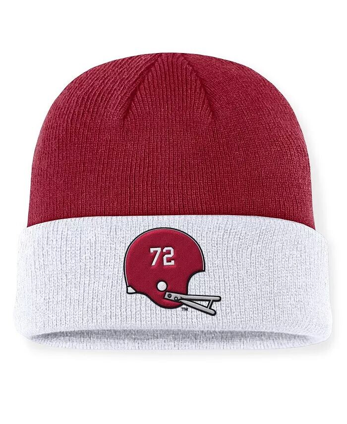 

Мужская темно-красная/белая вязаная шапка Alabama Crimson Tide Legacy Terra с манжетами Nike