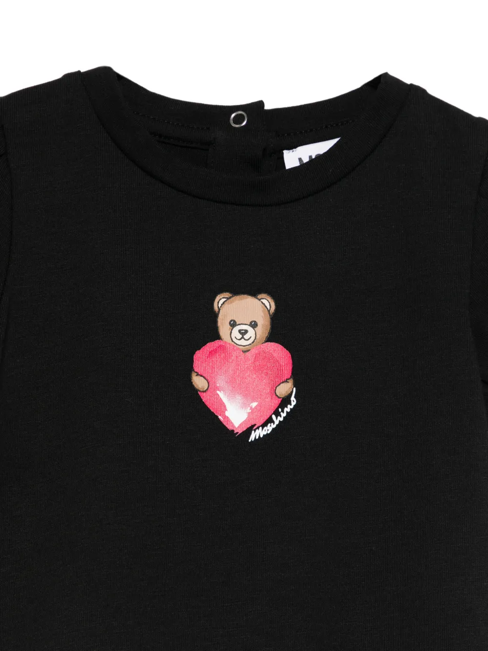 Футболка с принтом "Мишка" Moschino Kids, черный — фото 3