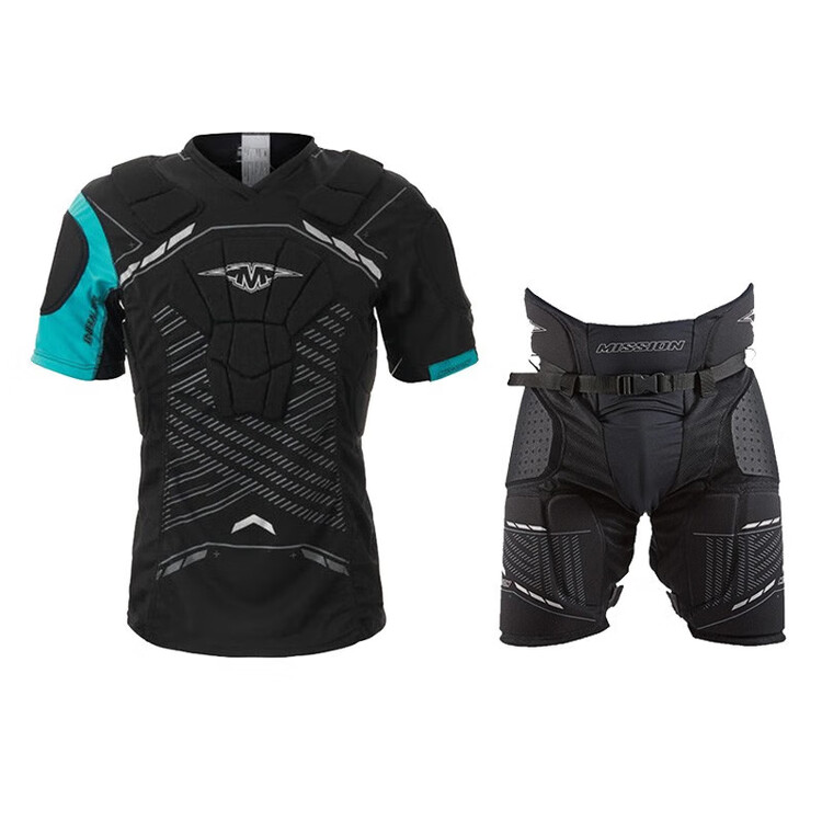 

He Jiagong Защитная экипировка для хоккея на льду MISSION, детский нагрудник и шорты для роликов и хоккея, антиударный комплект для юниоров, JR L