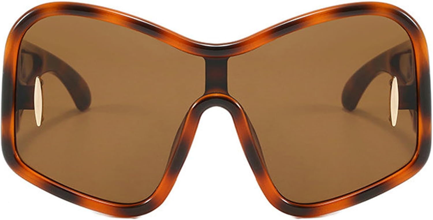 

Солнцезащитные очки Willochra Oversized Wave Maske для женщин и мужчин, модные винтажные солнцезащитные очки в стиле панк, большая оправа, защита от УФ-излучения UV400, F25, C8