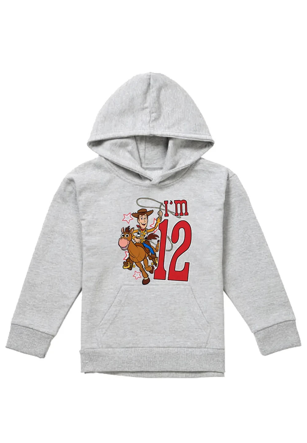 Детская худи с принтом Woody Игрушечные истории Disney, серый — фото 4