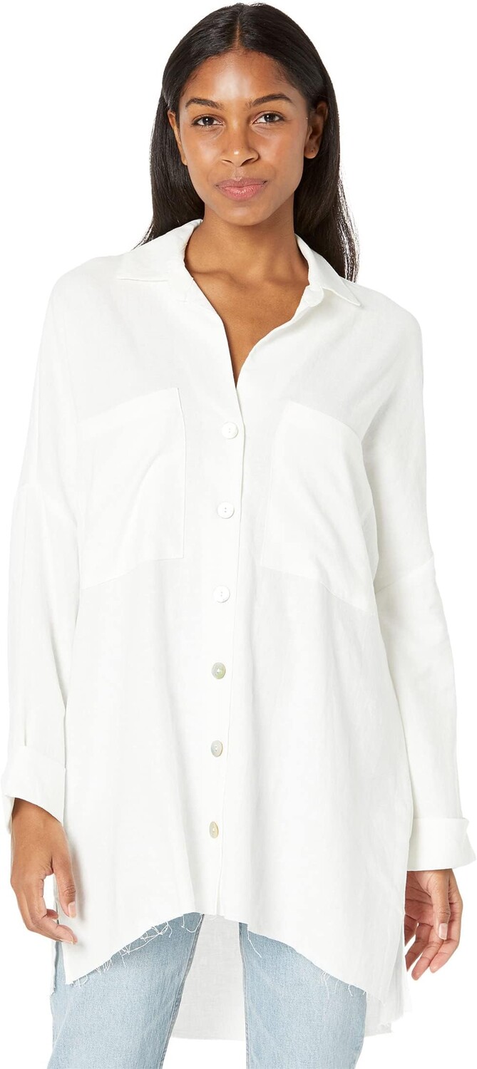 

Рубашка Johns на пуговицах Show Me Your Mumu, цвет White Linen