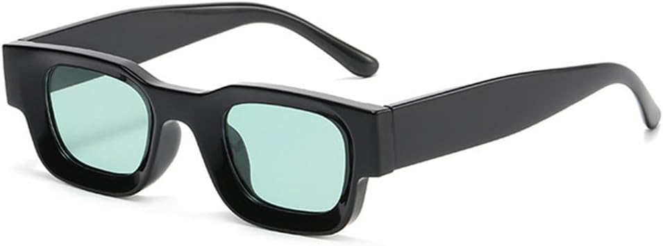 

Популярные модные маленькие солнцезащитные очки для женщин в стиле ретро-панк, защита от ультрафиолета UV400, модные солнцезащитные очки для мужчин, черные и зеленые, один размер TYUVIVO, Black Green