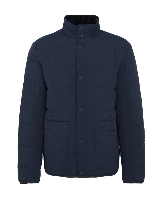

Стеганая темно-синяя куртка с застежкой на пуговицы. Barbour, синий