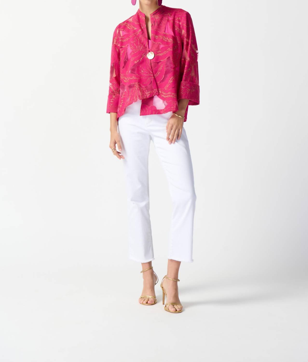 

Тропическая куртка Swing в розово-золотом цвете Joseph Ribkoff