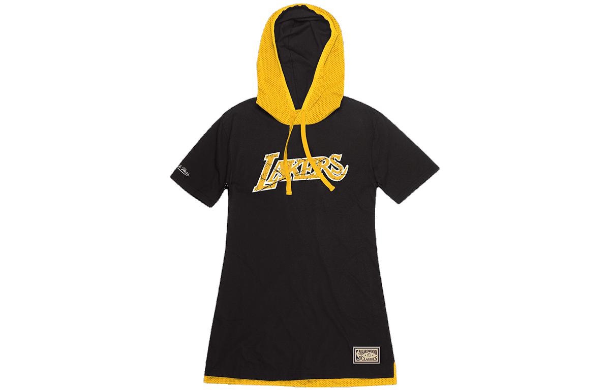

Mitchell Ness Платье с короткими рукавами женское черное