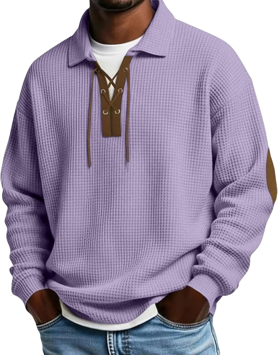 

Мужская футболка с длинным рукавом и воротником