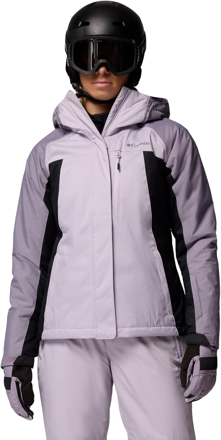 

Columbia женская утепленная куртка Snowy Summit, Lavender Pearl/Black/Shl Prpl Crss Dy