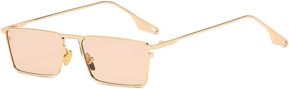 

Женские спортивные очки с металлическими линзами в винтажной оправе, защита от ультрафиолета UV400, маленькие прямоугольные солнцезащитные очки. Мужские очки generic, 6