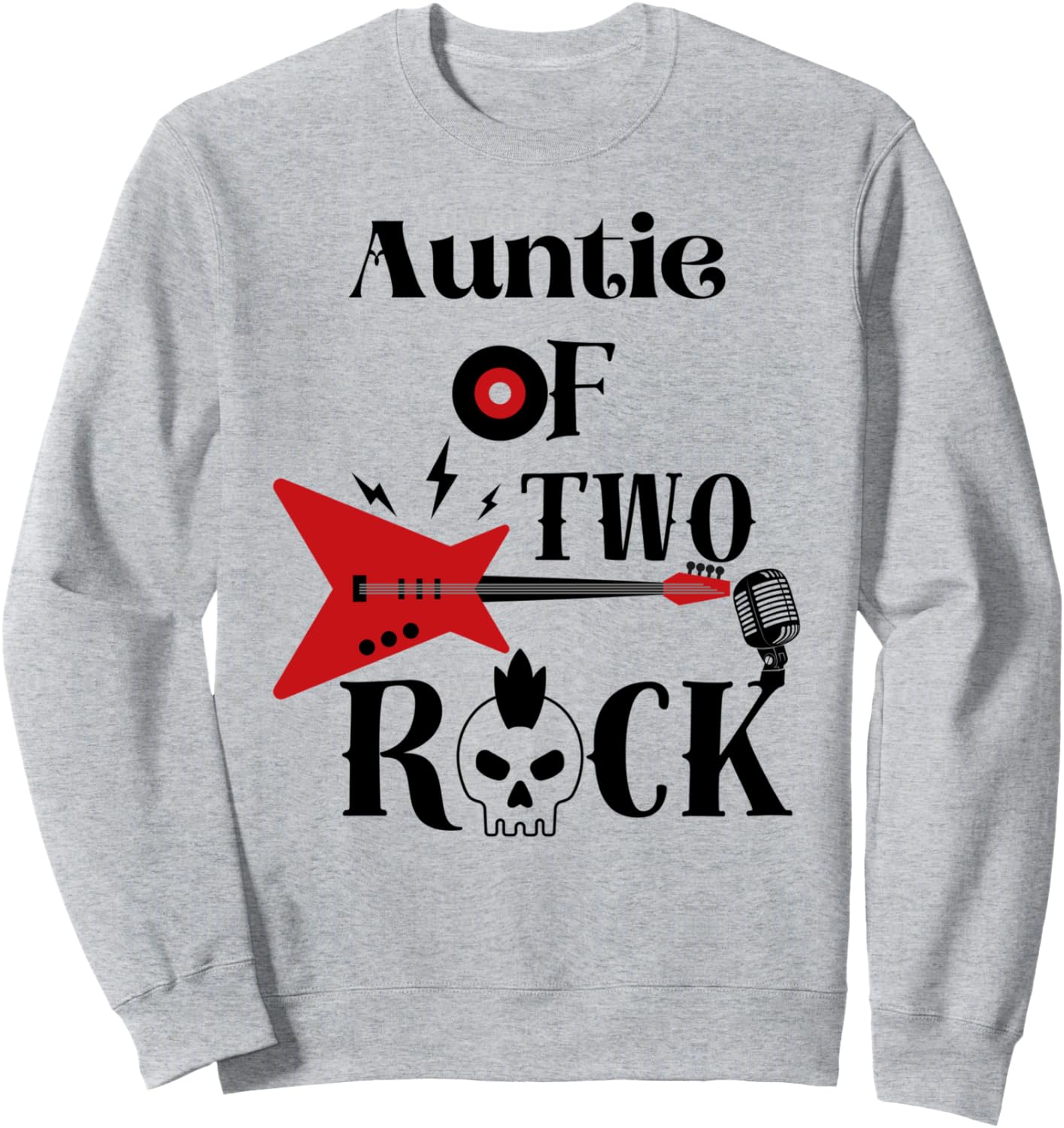 

Толстовка для семейного праздника в стиле рок-н-ролл на 2-й день рождения тети Family Look Rock And Roll Party Decoration Gifts, серый