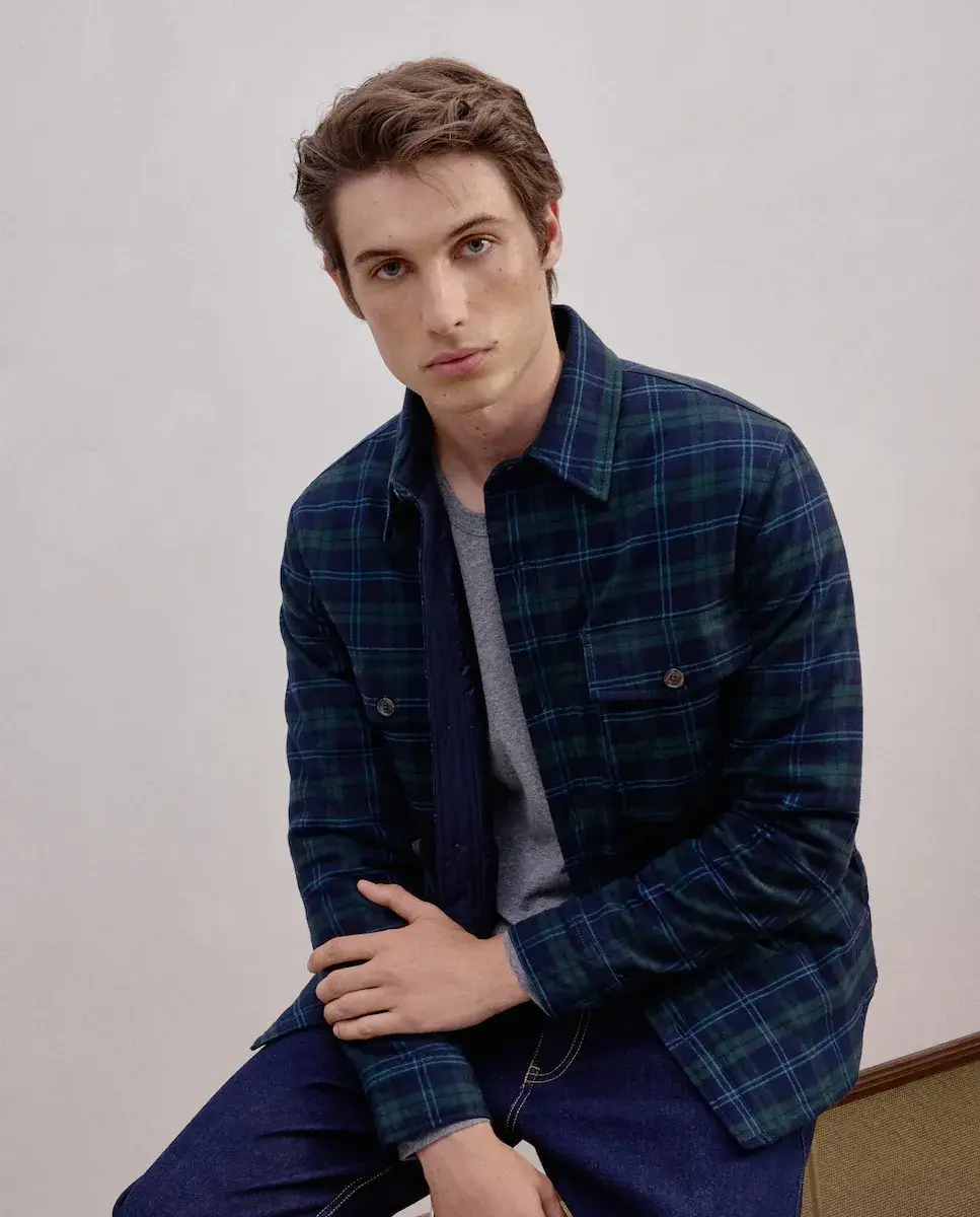 

Мужская рубашка из хлопка в клетку Dustin, зеленый