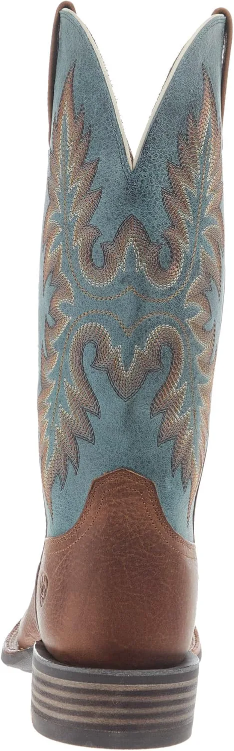 Мужские ковбойские ботинки ARIAT Hudson, коричневый/синий — фото 2