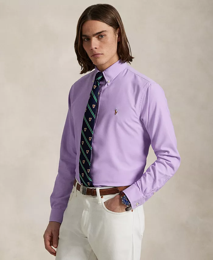 

Мужская классическая оксфордская рубашка Performance Polo Ralph Lauren, фиолетовый