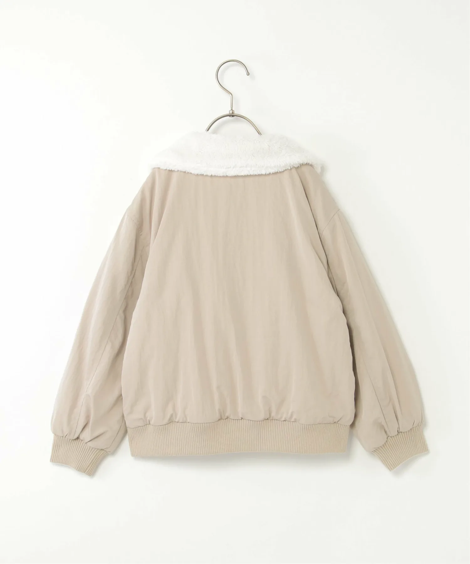 Куртка Двусторонний меховой блузон (110-160см) Ikka, beige — фото 3