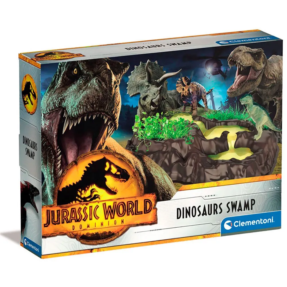 

Детская настольная игра Clementoni Dinosaurs Swamp Jurassic World, золотой