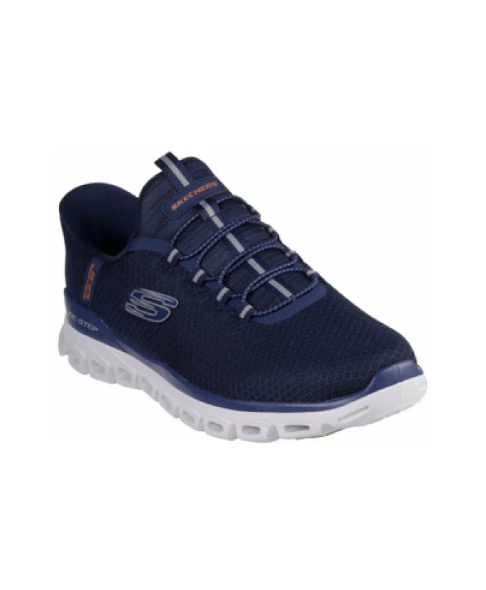 Удобные синие туфли на шнуровке для женщин Skechers, синий — фото 3