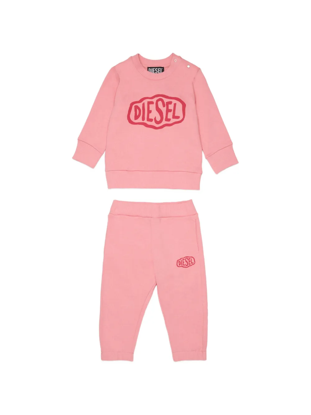 

Спортивный костюм с логотипом Diesel Kids, розовый