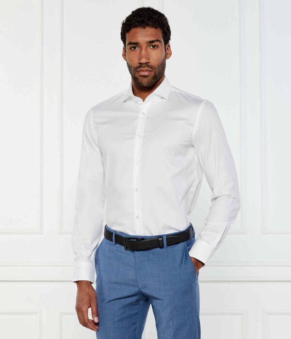 

Рубашка h-моток-распространение-c1-222 Slim fit Boss, белый