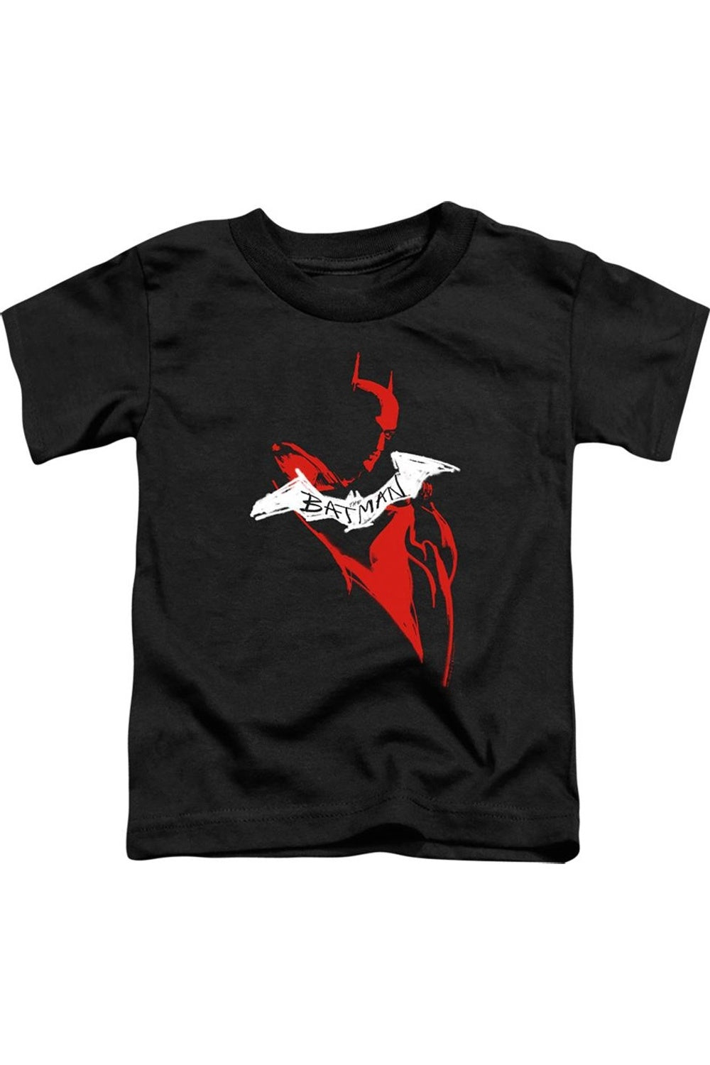 

Футболка с ручной росписью силуэта Бэтмена для малышей Gildan, черный