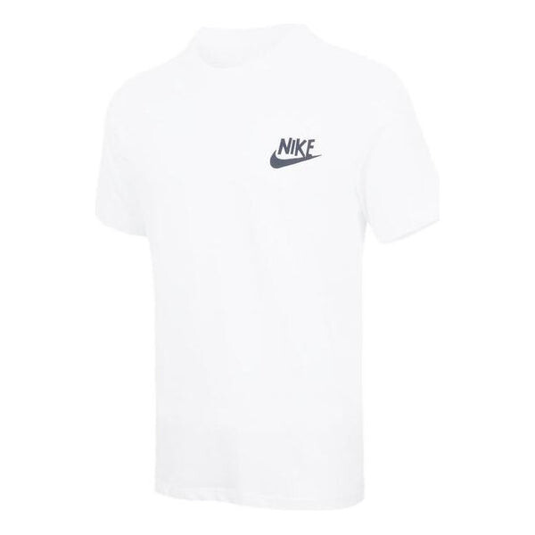 

Футболка Men's Nike Sportswear Logo Alphabet Printing Round Neck Short Sleeve White T-Shirt, белый