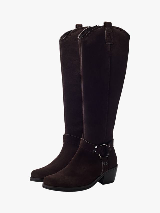 Ботинки Shoon Gallant до колена из замши Moda in Pelle, Dark Brown — фото 2
