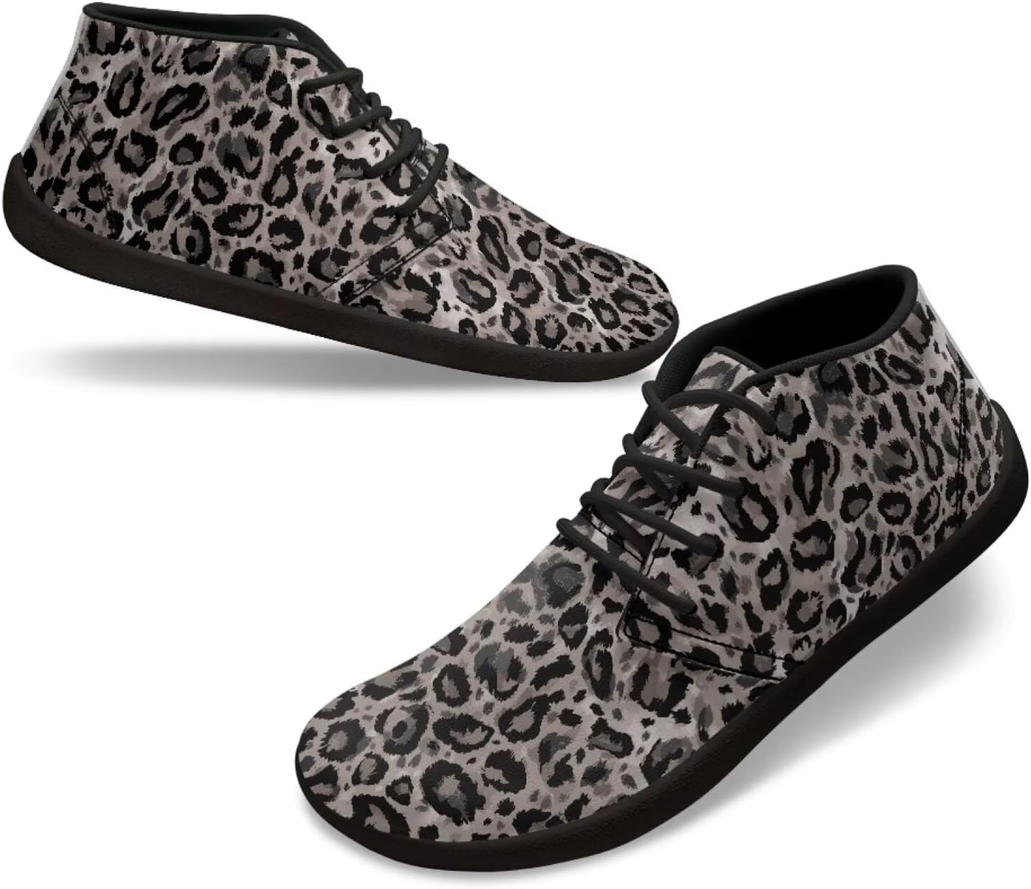 

Мужские босоножки с широким носком, кроссовки для ходьбы с нулевым перепадом подошвы, удобные, дышащие обувь для ходьбы и бега Xixirimido, Leopard